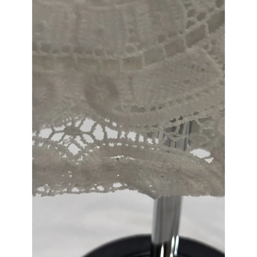 Laffaire White Guipure Crochet Lace Skirt Med Romantic Victorian Whimsical